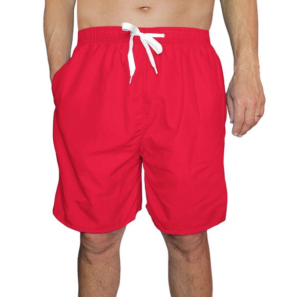 Men's Fast Dry Swim Trunks w/ Pockets Solid Bathing Beachwear Flex Board Shorts - Picture 13 of 15